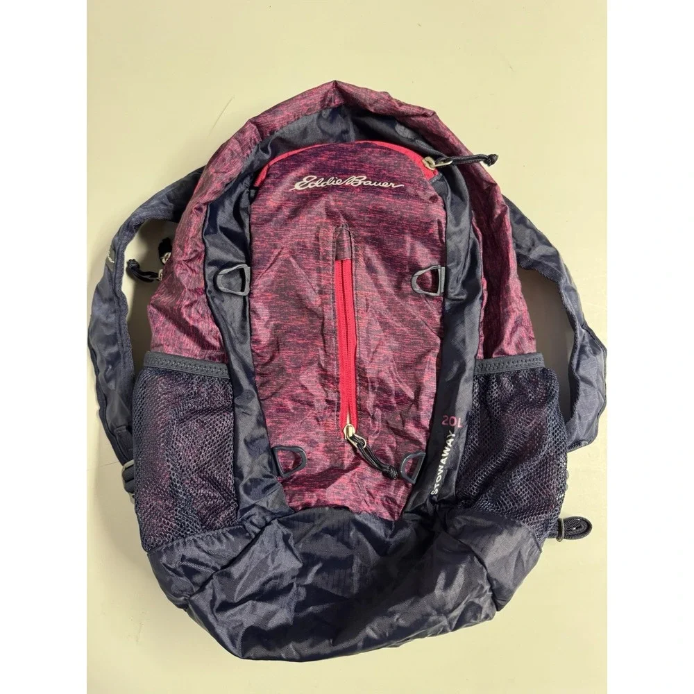 Eddie Bauer Stowaway 20L Packable Backpack Pink Purple Light Travel Hiking Trail